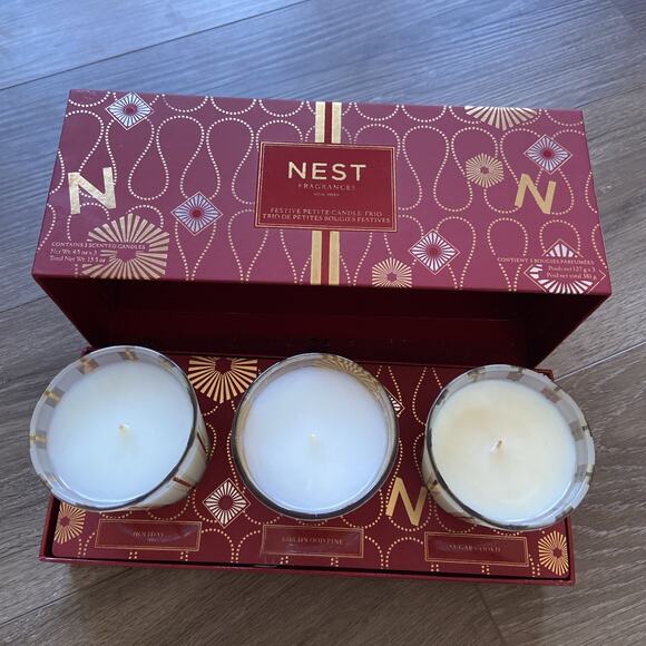 NEST Candles Festive Petite Trio Scented Limited Edition New in Box - Picture 1 of 13